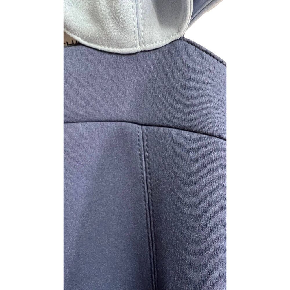 Misha Fernanda Two Tone Midi Dress Women's Medium Navy Blue Cutout Back Zipper D - Picture 6 of 10